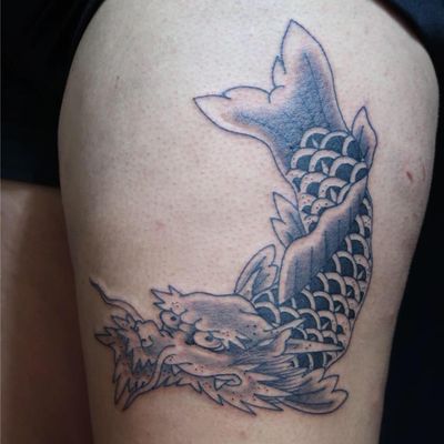 Tattoo by Ichi Hatano of Ichi Tattoo Tokyo #IchiHatano #IchiTattooTokyo #Japanese #Irezumi #horimono #Tokyo #Japan #dragon #koi