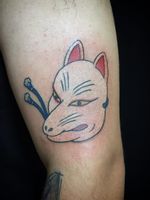 Tattoo by Ichi Hatano of Ichi Tattoo Tokyo #IchiHatano #IchiTattooTokyo #Japanese #Irezumi #horimono #Tokyo #Japan #kitsune #mask #fox