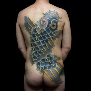 Tattoo by Ichi Hatano of Ichi Tattoo Tokyo #IchiHatano #IchiTattooTokyo #Japanese #Irezumi #horimono #Tokyo #Japan #koi #fish #backpiece