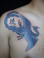 Tattoo by Ichi Hatano of Ichi Tattoo Tokyo #IchiHatano #IchiTattooTokyo #Japanese #Irezumi #horimono #Tokyo #Japan #phoenix #bird #feathers #wings