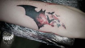 Batman #batmantattoo #colortattoo #tattoobanana #thurles