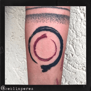 Original ensō cirlce painted and tattooed by me             #abstract #paint #contemporary #enso #paintstroke #houston 