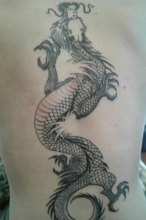 Dragon tattoo done in Wellington, NZ by Steve Maddock. Getting more work done over Xmas, but absolutely love this one!