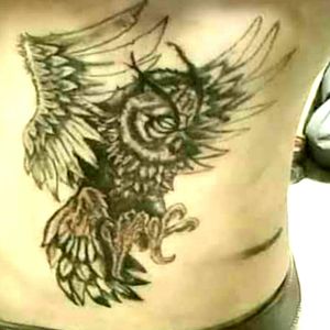 Side piece of a horned owl in flight that I did on a friend 
