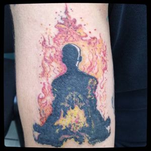 #tattoo #radiantcolorsink #piittattoo #fire #buddha 