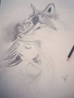 #wolf #wolfwoman #womansface #sketch #sketchstyle #drawings 