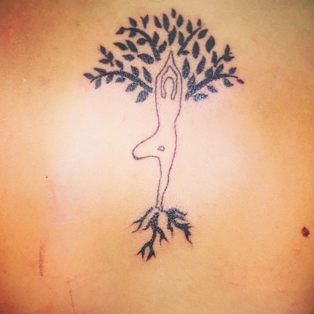 Yoga Tree Pose Tattoo