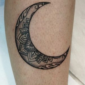 Mandala Moon tattoo.