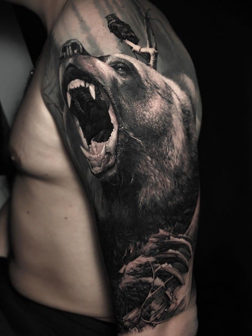 Bear tattoo done by our artist Seminyak studio BOOK YOUR SPOT NOW Please  DM or Contact us to secure your  Instagram