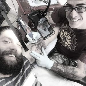 #wip with my friend @adamwynick, thank you Adam I can't wait to continue!! #skull tattoo done with tubes and needles by @kingpintattoosupply #slotlock #dark ‎#tattoo #tattoos #menwithtattoos #tattooed #instatattoo #tattooart #tattooedmen #besttattoo #thebesttattooartists  #mentattoo #tattooformen #tattoolife #beautifultattoo #lovetattoo #ideatattoo #perfecttattoo #bodyart #ink #inked #miamibeach #miami #realismtattoo best tattoo shop in Miami
