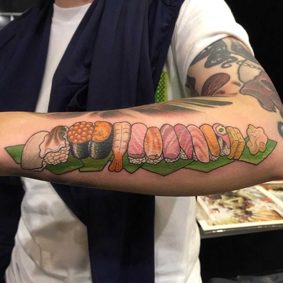 Shrimp food poisoning tribute By Sara at Grimoire Tattoo  Chattanooga  TN  rtattoos