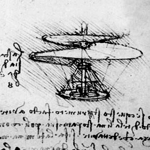 Da Vinci’s “aerial screw”
