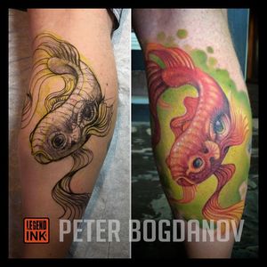Freestyle tattooing with All Seeing Eye Fish from artist peter Bogdanov