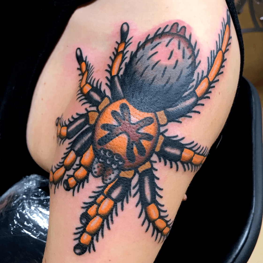 Silver Ant Tattoo  Blackwork Tarantula Spider tattooed by Jax  Facebook