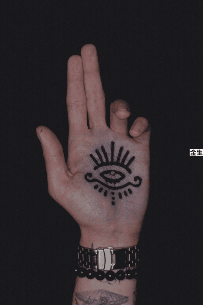 LukeAAshley on Instagram Occult eye for Lauren More like this please   made at southcitymarket  tattoo p  Eye tattoo Hand palm tattoos  Palm tattoos