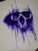 #blueink #pen #skull 