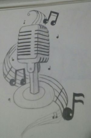 Old school microphone I drew for a friend