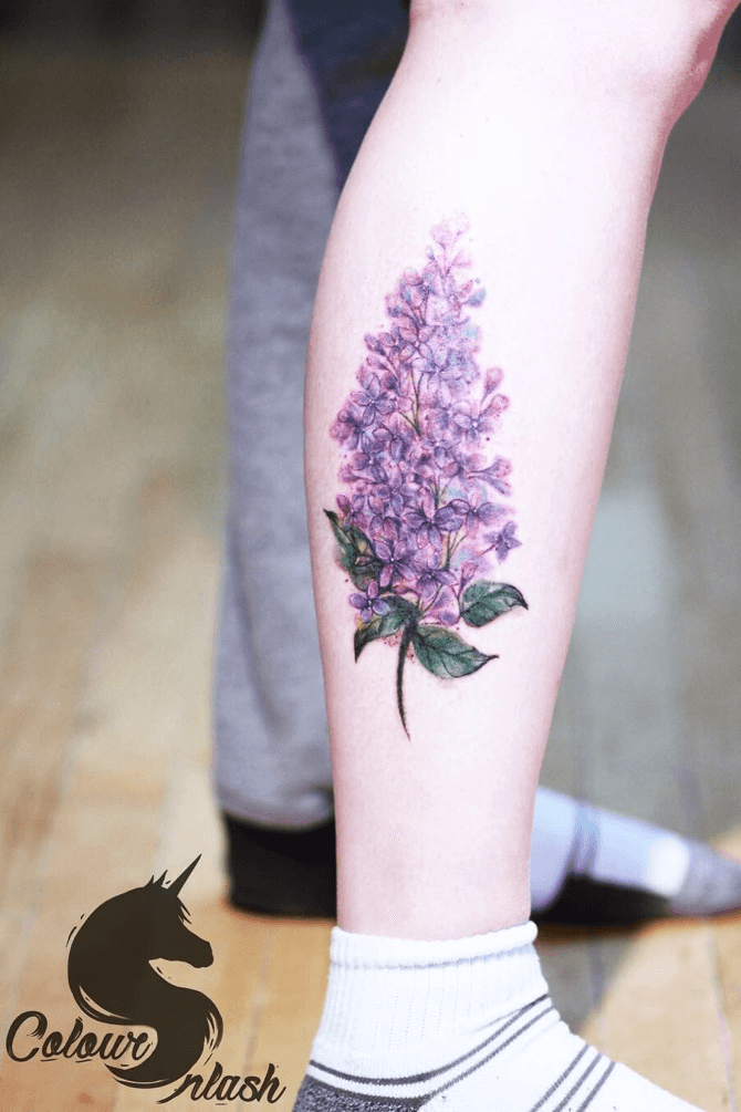 Lilac flower lilacflower lilactattoo  tattooartflowertattootattooworkflowergirltattooartartist타투꽃타투타투이스트꽃  tatt  Lilac tattoo Tattoos Sleeve tattoos