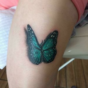 First try of a 3d butterfly tattoo. #tattooaprentice 