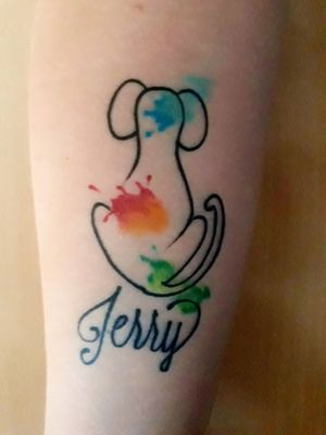 #dog #dogtattoos #watercolor #colortattoo 