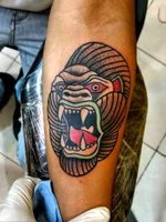 Gorilla🦍⚡👌  #traditionaltattoo  #tattootraditional  #GorillaTattoo 