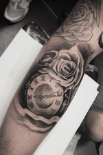 #tattooartist #clock #rose #realism 