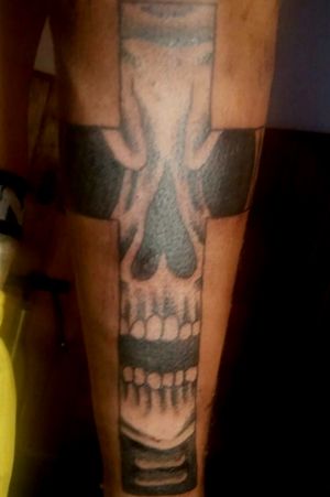 Holy death tattoo #skulltattoo #tattooapprentice #ta2 #amateur 