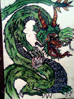 #Dragon #japanese #colour #mythical #beast #monster #neotraditional 