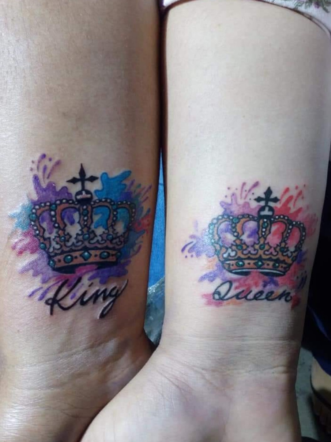 Queen King  Mejores tatuajes para parejas, Tatuajes de parejas