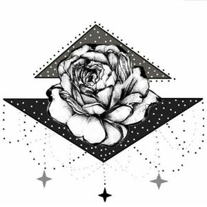 #ilustration #rose #dots #Black #white 