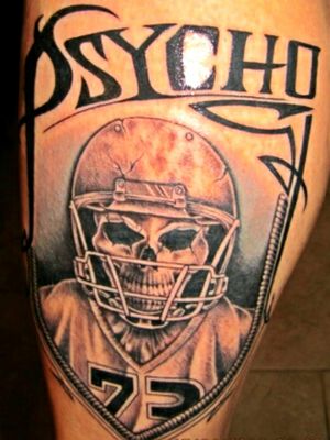 American Football Psycho #73 #skulltattoo #AmericanFootball #skull #skulltattoos #skulladdict 