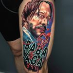 2 days back to back on this #JohnWick #realistic #realistictattoo #colourtattoo 
