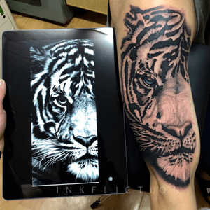 realistic tiger tattoo #INKfliction #rolfstattoo #thinkink #inklife #inkarmy #feelthepainanddoitanyway #thinklessfeelmore