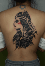 Back cover up girl face tattoo i did a while ago