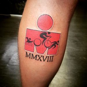 Ironman race tattoo #ironman #tattoo #triathlon #artist #irishtattoo #nikkicolltattooer 