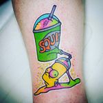 #Simpsonstattoos #BartSimpson #ink #tattoo #colourtattoo #cartoons #trippy 