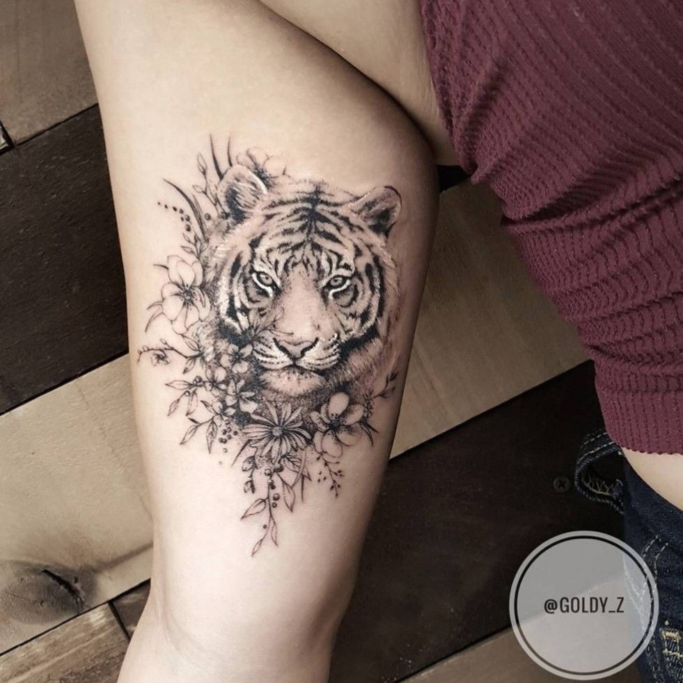 mom tiger and cub tattoos on femalesTikTok Search