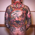 Tattoo by Jee Sayalero #JeeSayalero #besttattoos #best #favorite #yokai #frogs #backpiece #Japanese #neojapanese