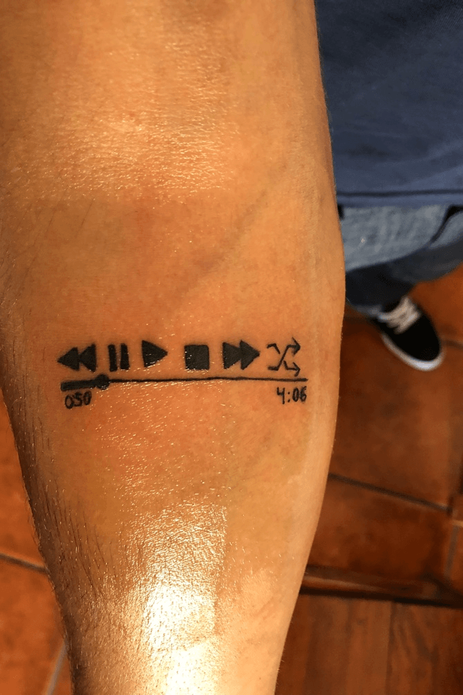 Play pause rewind temporary tattoo design  Fake removable  High Quality  temp tatoo Designs last 510 days  decals go on with water  Amazonca  Handmade Products