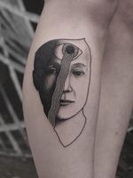 Tattoo by Nico Jacoby aka Nicobone #NicoJacoby #Nicobone #blackwork #linework #surreal #strange #graphicart #abstract #portrait #thirdeye