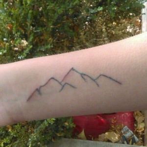 Rocky Mountains (free handed forearm piece)