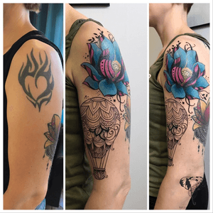 Cover up. Next time hot balloon get’s carneval colors.