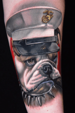 Marine bulldog portrait