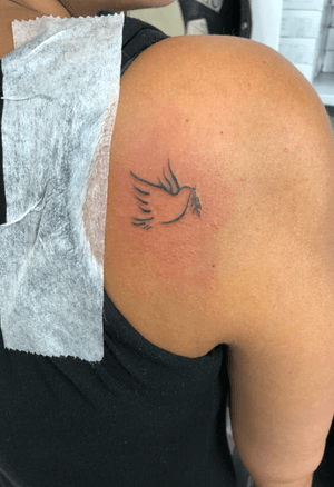 My girlfriend tatto, Peace Symbol. Tattoed by Wassim Razzouk - Razzouk Tattoo - Old City Jerusalem