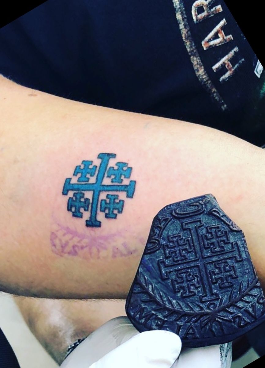 Tattoo uploaded by Gabriele El Borracho Petta • Jerusalem Cross with ...