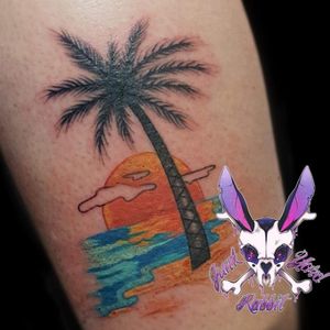 Tropical tattoo for Mel to Rembrandt her recent trip to Hawaii and San Francisco. 
