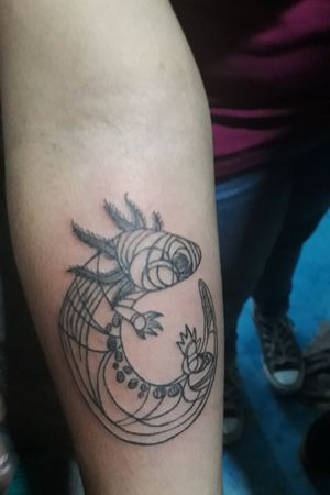 3rd tattoo.  Axolotl,  16 de junio,  2018