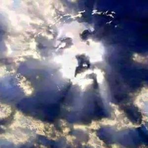 Imaga of Jesus in clouds