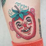 Tattoo by Rion #Rion #besttattoos #best #favorite #strawberry #color #fruit #food #cute