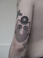 Tattoo by Nico Jacoby aka Nicobone #NicoJacoby #Nicobone #blackwork #linework #surreal #strange #graphicart #abstract #eyes